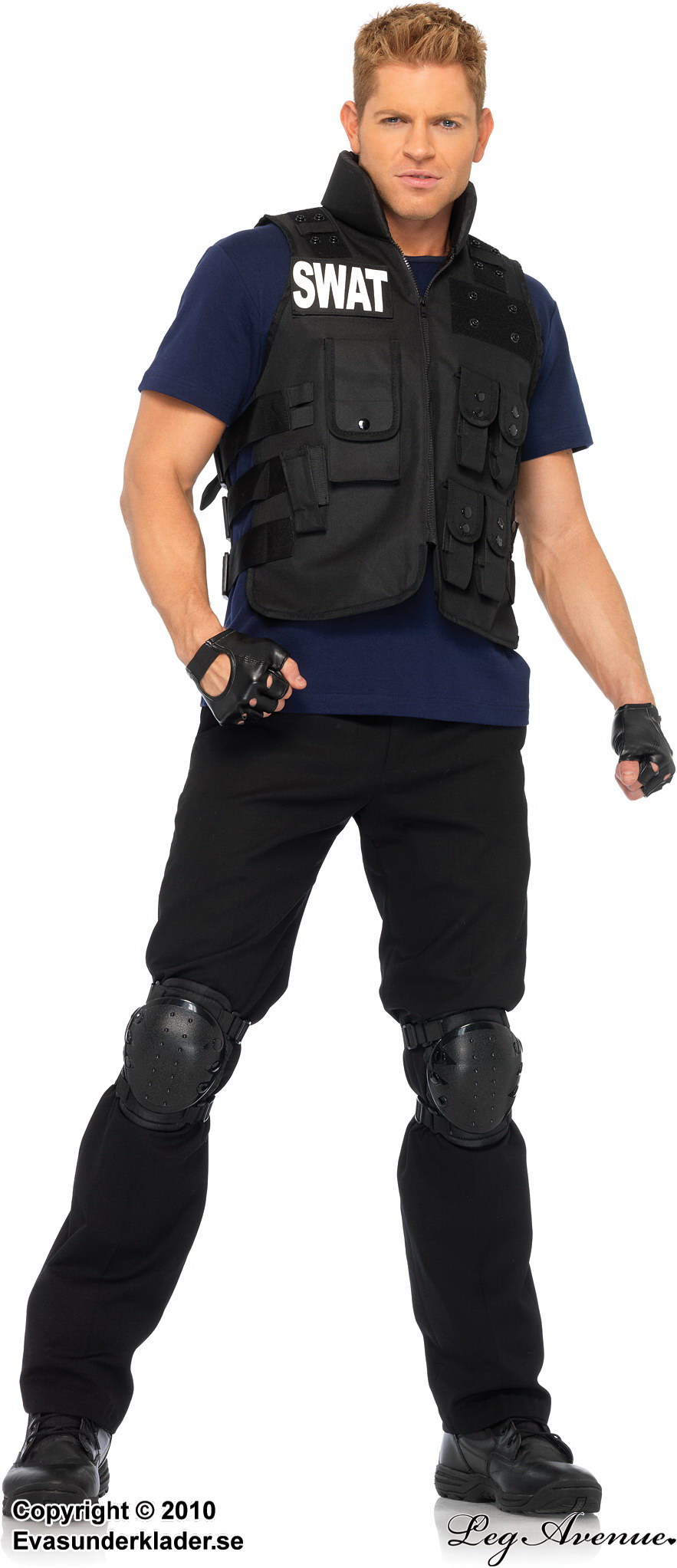 SWAT-officer, maskerad-väst med matchande accessoarer